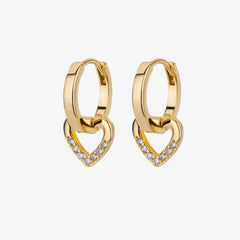 Diamond Heart Earrings