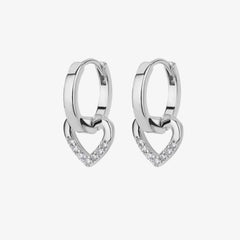 Diamond Heart Earrings