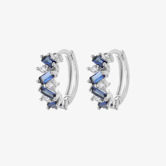 Marine Blue Diamond Earrings