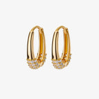 Oval Diamond Earrings