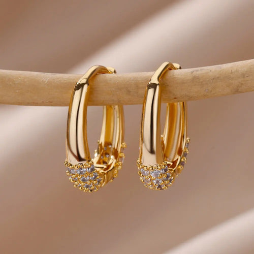 Oval Diamond Earrings