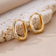 Oval Diamond Earrings