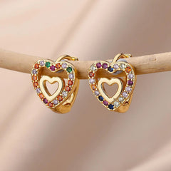 Seven Days Heart Earrings