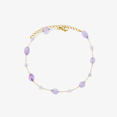 Purple Opal Stone Anklet