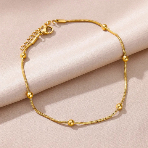 Gold Bead Anklet