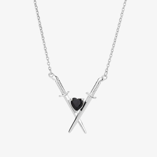 A Dividing Sword Heart Necklace