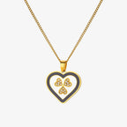 White Onyx Heart Necklace