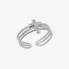 Cross Pendant Diamond Ring