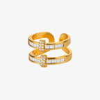 Double Cross Diamond Ring