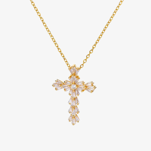 Crystal Cross Diamond Necklace