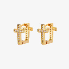 Cross Diamond Earrings