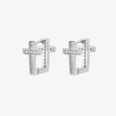 Cross Diamond Earrings