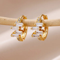 Crystal Diamond Earrings