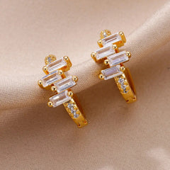 Crystal Diamond Earrings