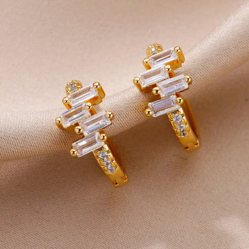 Crystal Diamond Earrings