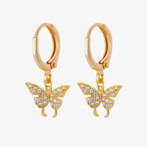 Diamond Butterfly Earrings